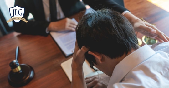 man talking to a lawyer